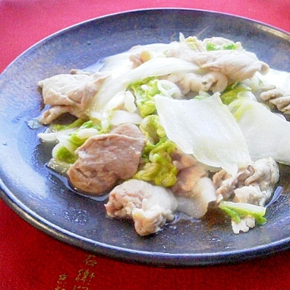 白菜と豚肉のウマ塩炒め